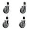 Service Caster 5'' Gray Poly Wheel Swivel 1-7/8'' Expanding Stem Caster Set, 4PK SCC-EX20S514-PPUB-178-4 - alternate 1